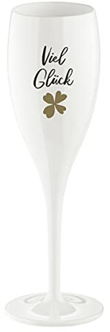 Koziol CHEERS No. 1 Sektglas 100ml (Viel Glück)