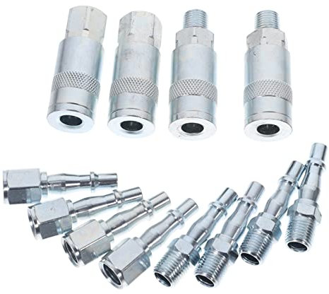 HOMSFOU 1 Satz Pneumatischer Anschluss von Druckluftwerkzeugen Hochdruckschlauch Quetschfitting aus Eisen Zubehör für Luftkompressoren Waschmaschine Adapter Rohrverbindungsstücke