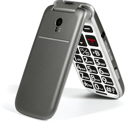 4G Times Unlocked Mobile Phones for Elderly, Large Buttons, Mobile Phone for Elderly and Children, Clear Sound, SOS Button, Convenient USB-C and Charging Dock, Numbers