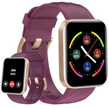 HUAKUA Smartwatch mit Telefonfunktion für Damen Herren,100+ Sportmodi Fitnessuhr mit Pulsmesser SpO2 Messung Schlafüberwachung Nachrichten für Android iOS