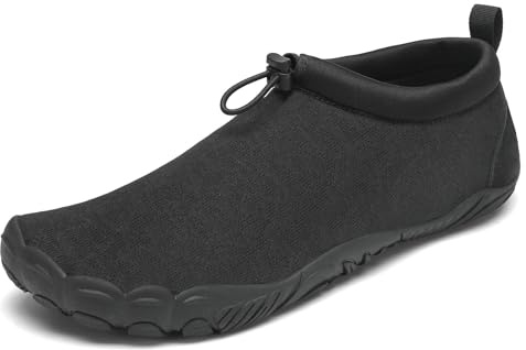 Mishansha Herren Badeschuhe Barfuß Wasserschuhe Mattschwarz Gr.39