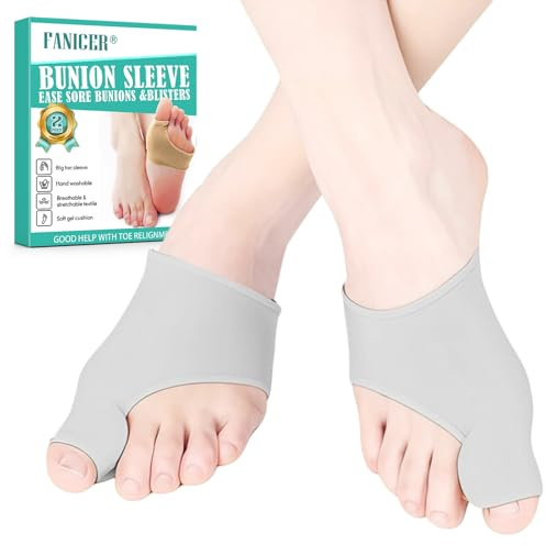 Sikeydels Tutore Alluce Valgo Correttore,Silicone Integrato divaricatore alluces,Calzini per Alluce Valgo,Correzione e Protezione per Uomini e Donne,Cuscinetto per Avampiede e Alluces Valgos,Grigio