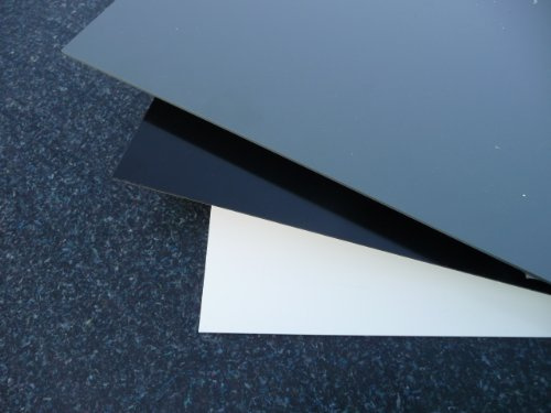 Plaque coupé de PVC rigide 1000 x 495 x 2 mm gris RAL 7011