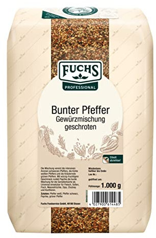 Fuchs Bunter Pfeffer Gewürzmischung geschroten 1000 g, 1er Pack (1 x 1 kg)