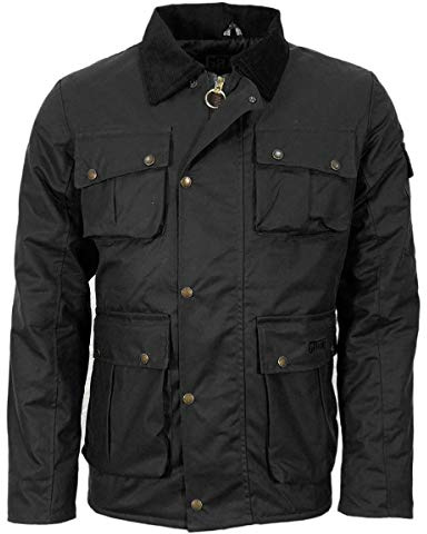 Game Technical Apparel Mens Utilitas II Antique Wax Jacket with Diamond Quilted Lining (XXL, Black - BLK)