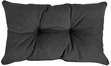 POKAR Rückenkissen Stuhlkissen Rückenlehne für Stuhl Rattanmöbel Gartenmöbel Kissen Outdoor Rückenpolster Lounge Polster 50x40x10 cm, Anthrazit