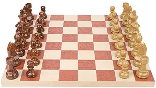 UNbit Schachspiel-Set, Schach-Set, Schachbrett-Set, nicht magnetisch, extra Schach, dickes Brettspiel, handgefertigtes Turnier-Schach-Set, beste Strategie, Lernspielzeug for Erwachsene, Teenager, Scha