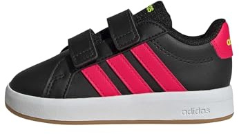 adidas Unisex Baby Grand Court 3.0 Shoes Infants, core Black/Lucid red/Lucid Lemon, 7.5 UK Child