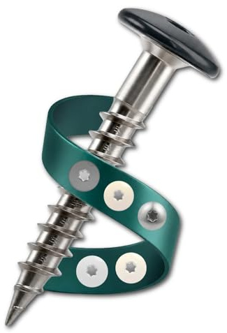 TWISTEC Trespo-fasadskruvar, terrassskruvar, träskruvar, spånskivskruvar av rostfritt stål (dammgrå RAL7037, 4,8 x 38 mm)