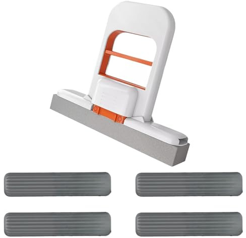 Mini trapeador Plegable,Mini trapeador,Mini trapeador de Esponja portátil,Herramienta de Limpieza con Esponja autoapretable,para baño,Cocina,Escritorio,Vidrio,Sala de Estar y automóvil