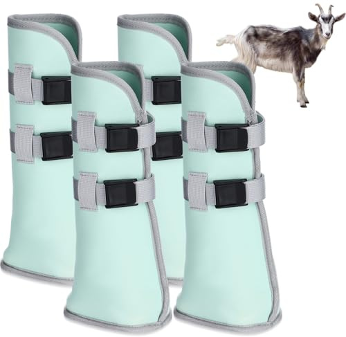 Hillban 4 Pcs Goat Hoof Boots Protective Shoes for Sheep Ovine Hooves Care Treatment Boot Goats Supplies Treatment for Sheep's Hooves, Foot Sores and Foot Rot, 28 cm (H) x 12 cm (W)