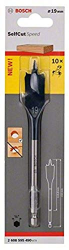 Bosch Professional 1x Mèche plate Self Cut Speed (Bois, avec queue six pans 1/4 Ø 19 mm Longueur 400 mm, Accessoire Perceuse à percussion)
