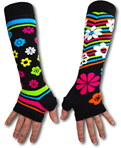 United Oddsocks Armwarmers The Black Flowery ones