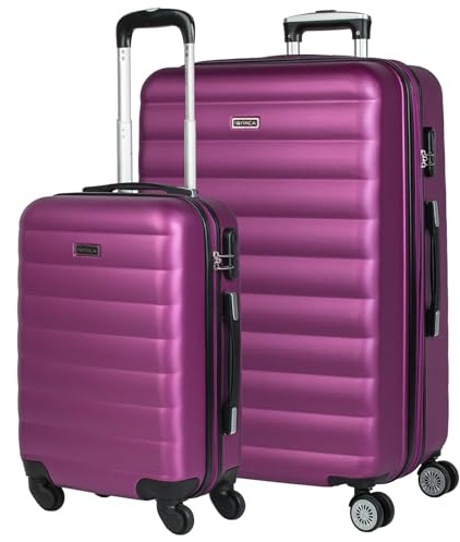 ITACA - Maletas de Viaje Juego Maletas 4 Ruedas - Juego de Maletas de Viaje - Juego Maletas de Viaje Ligeras. Candado de combinacion, Morado