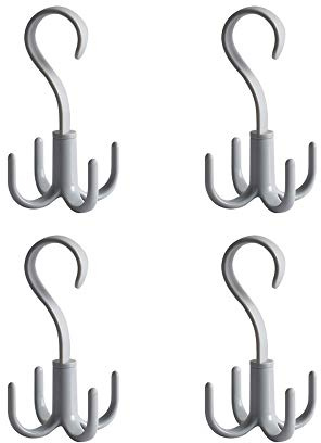 Thinkmay - Grucce rotanti per Appendere Borse, armadi, borsette, Cravatte, Cinture, 4 Pezzi, in plastica, da Appendere, per Cinture, Cravatte, Borse, Borse, Sciarpe, Jeans, Vestiti Evelina