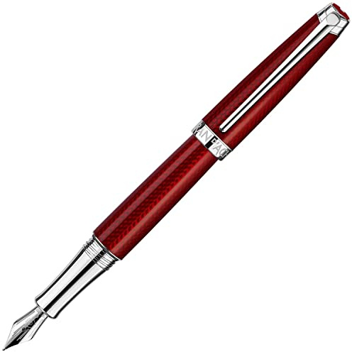 Caran d'Ache Füllfederhalter Leman Rouge Carmin mit 18 Karat Goldfeder, in der Farbe: Rot, 4799.570