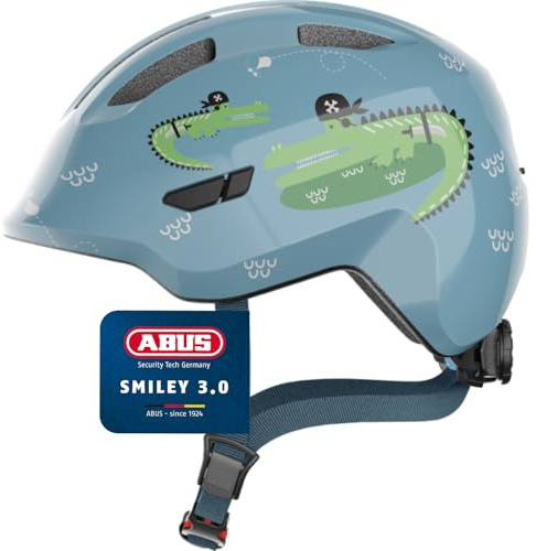 ABUS Casque Smiley 3.0 pour enfants - Casque de vélo avec coupe basse, designs adaptés aux enfants & place pour une tresse - pour filles et garçons