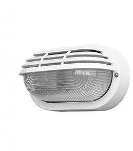 Aplique exterior oval Canopus pequeño 1xE27 blanco