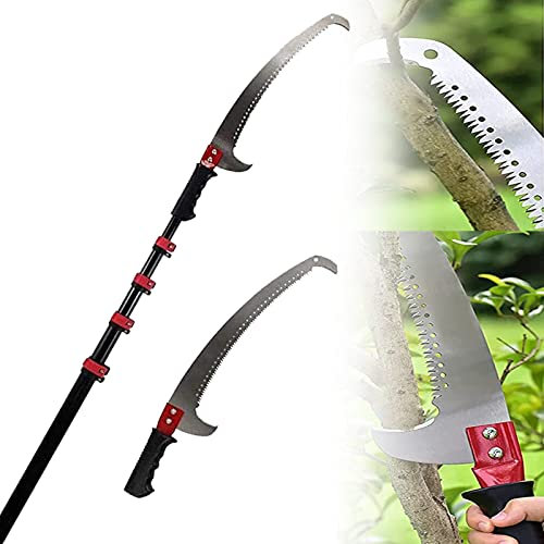 CHUNTIANMEI Teleskop Astsäge Astsäge Mit Teleskopstange Teleskop Astsäge Set Trimmer Zur Zweigen,Baumsäge Gartengeräte Set,Ideal Als Hohe Astsäge,7.2M/24FT