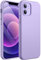 JETech Silikon Hülle für iPhone 12 Mini 5,4 Zoll, Seidig-Weich Berühren Sie Ganzkörper-Handyhülle, Stoßfeste Abdeckung mit Mikrofaserfutter (Violett)