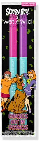 Wet n Wild Scooby-Doo Damsels Not in Distress, 2-Piece Retractable Richly-Pigmented Eyeliner Set in Shimmer and Glitter Finish, Smooth Application, Hot Pink and Violet Shades