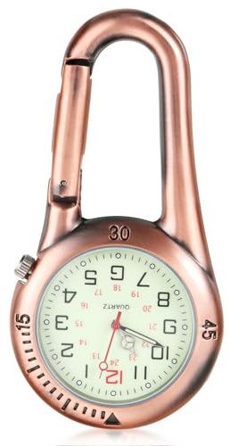 Taschenuhr mit Karabiner Befestigung Karabineruhr Schwesternuhr mit Karabiner Multifunktionale Digital Karabineruhr mit Zifferblatt für Ärzte Krankenschwestern, Unisex Taschenuhr für FOB-Armbanduhr