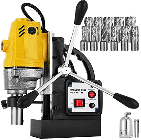 MD40 1100W Mag Magnético Eléctrico Taladro Prensa 11 Brocas 550rpm