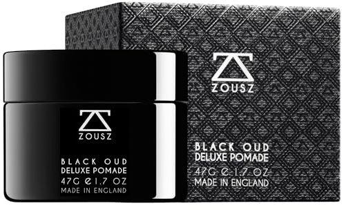 ZOUSZ Black Oud Pomada Deluxe para Hombres – Clay premium para cabello y cera para peinado – Cera para todos los tipos de cabello – Regalo ideal para hombres, 47g