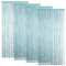LITLANDSTAR 4 Stück Fadenvorhang Türvorhang, Glitzer Türvorhang Fensterdekoration Raumteiler Dekoration Perlenvorhang für Hochzeit Party Dekoration, 100 x 200cm (Blau)