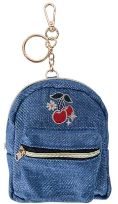 Mini Rucksack Schlüsselanhänger, Süße Kosmetiktasche, PU Leder Kosmetiktasche, Kreative Schlüsselanhänger, Lippenstifttasche Schlüsselfach, Mini Tasche für Münzen, Lippenstift, Schlüssel, Datenkabel