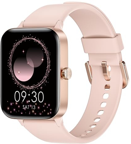 KIUVKAS Smartwatch Uomo Donna, 1.95 Full Touch Screen Smartwatch con Effettua/Risposta Chiamate, Fitness Tracker con Pressione Sanguigna e Monitor Sonno, 140+ Sport Step Counter per Android iOS