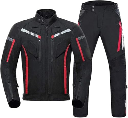 Tuta Moto Divisibile (Giacca E Pantaloni) Con Protezioni Complete,Abbigliamento Moto Uomo,Tuta Moto,Abbigliamento Da Motociclista Per Strada,Viaggi Lunghi,Touring,Pitbike,Fodera Rimovibile A,3XL