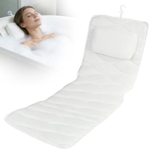 Badkarskudde helkropp, helkropp badkarskudde, badkarsmatta med kudde med 13 sugkoppar, badkarskudde nacke, kudde för badkar rygg och ben för hem spa