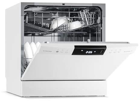 Klarstein Amazonia Diskmaskin – Inbyggd eller fristående, 8 kuvertinställningar, 8 program, 8 L vattenförbrukning, AquaStop, Eco & Rapid Wash