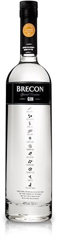 BRECON - Distilled Gin - 40% Alcool - Origine : Pays de Galles - Parfait en cocktail Gin Tonic - Notes de Réglisse & d'Agrumes - 70 cl