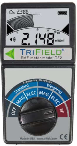 TriField EMF Meter Model TF2 – Made in USA - #1 Handheld EMF Detector for Magnetic/Electric/Radio Fields with Unlimited Free Support in The U.S. to Help Solve Your EMF Problems