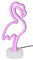 Reality Leuchten LED Tischleuchte Flamingo R55240101, Fuß Kunststoff weiß, inkl. 1.8 Watt LED pink