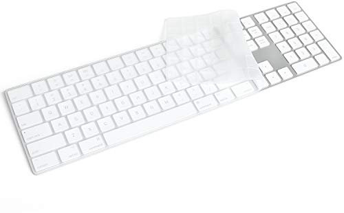 Masibloom Apple iMac Magic Tastatur-Hülle aus Silikon mit Ziffernblock MQ052LL/A (A1843), ultradünne Tastatur-Schutzhülle, für US- und EU-Tastatur, transparent