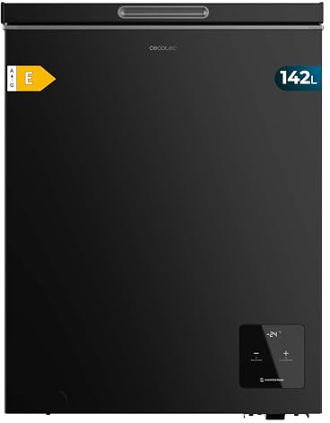 Cecotec Congelador Horizontal De 142 L Bolero Coolmarket Chest 142 Black E. Acabado En Negro, Compresor Inverter Plus, Altura De 83,5 cm Y Modo Fast Freezing
