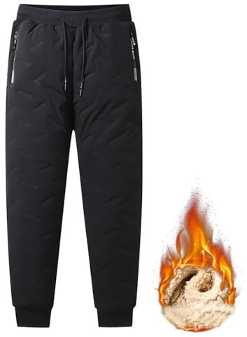 ZGSYH Pantalon de Neige Unisexe, Pantalon de Neige imperméable doublé Polaire Grande Taille, Pantalon de Ski décontracté, survêtement Chaud pour Hommes et Femmes, 2024 (Couleur : Black1, Size : XXXX