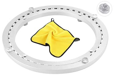 Plato Giratorio Mesa Silenciosa 40cm,Grande Plataforma Giratoria,Placa Giratoria con Rodamiento,Base Giratoria de Aluminio para Restaurante TV Tartas Fotografia Monitor