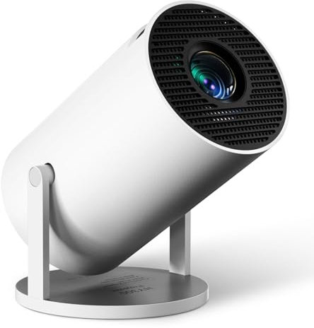 [Built-in-Apps] Mini Projector 4K 1080P Support, Upgrade Bluetooth 5.4, 5G WiFi6 & Auto Keystone, Portable Movie for Bedroom Compatible with HDMI, USB, AV, Smartphone/Laptop/PC/TV