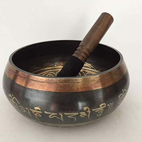 GYBBHia Nepal Cuenco Tibetano para Cantar, Cuenco para Cantar, meditación, Yoga, Budista del Himalaya