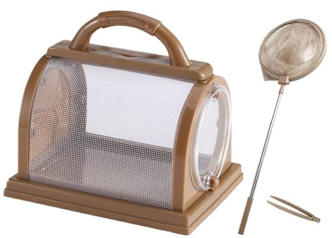 Jagd-Kits – Regenwurm-Extraktor, Bodengrabgabel | Handliches Fliegenfangwerkzeug mit Lupe, Box, Erntegerät für Garten, Angelwurmsammler für den Außenbereich, Wurmauffangwerkzeug für C