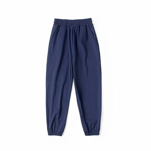Rolanko Pantaloni da Jogging per Bambine, Pantaloni Sportivi da Bambino e Ragazzo con Elastico in Vita Traspiranti Setosi ad Asciugatura Rapida con Tasche, Marina, Taglia: 11-12 Anni/160