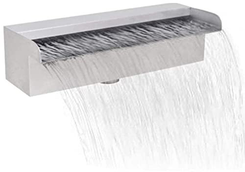Fuente de estanque de cascada montada en la pared, de acero inoxidable, para piscinas en el suelo, jardín, estanque al aire libre, decoración de estanques de agua,