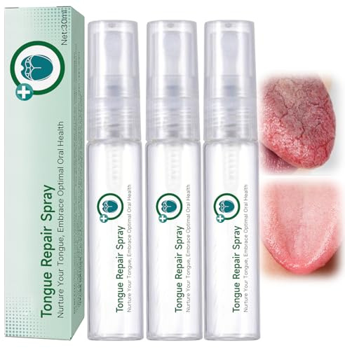 Ninnyi 3PCS Dry Mouth Spray, Tongue Repair Spray for Oral Sore Tongue Relief