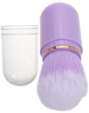 DIYEAH Brocha de Maquillaje Retráctil para Rubor con Cerdas Suaves y Cuerpo de Plástico, Pincel Portátil Multifuncional Adecuado para Viaje y Retoques Rápidos