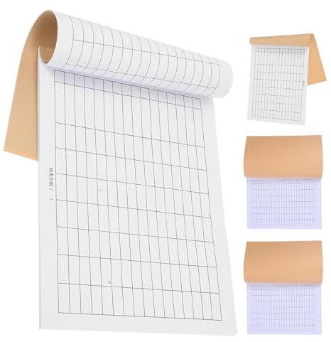 GARIOUANS Libri Contabili la Tenuta della Contabilità, Libro Mastro a Griglia per Inventario e Gestione Spese, Quaderno Contabile Versatile per Ufficio, Scuola e Magazzino, Set 4