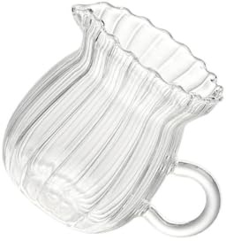 YIXANNX Elegante caffettiera in vetro e bricco per il latte a strisce giapponesi, bollitore per caffè di qualità, opzione regalo per amici e riunioni di famiglia, bricco per il, Stile B